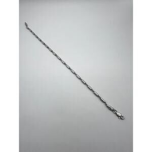 Beautiful Dainty Italy Made Bar Bracelet 925 Silver Size 6.75